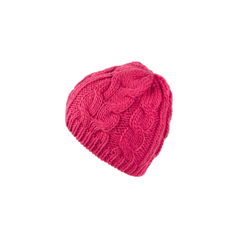 Lesara Klassische Strick-Mütze mit Zopfmuster - Pink