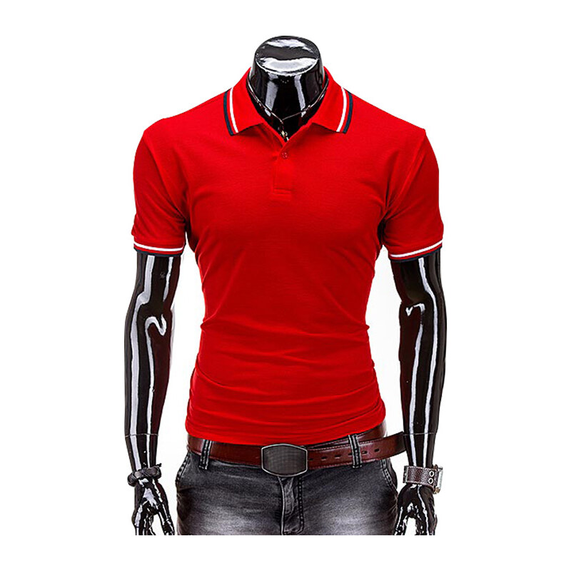 Lesara Poloshirt mit Streifen - Rot - XXL