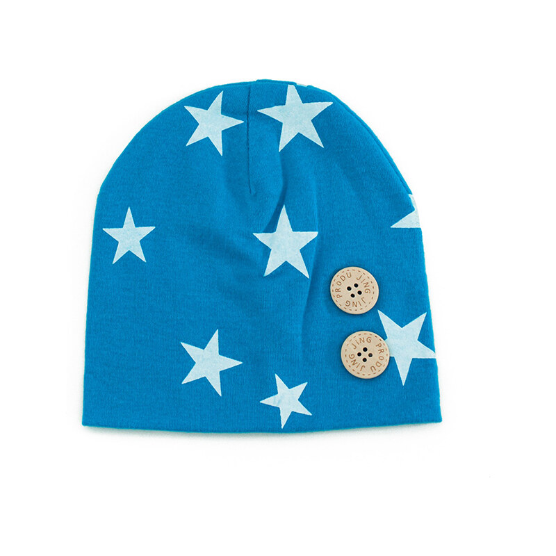 Lesara Kinder-Mütze mit Sternenmuster - Blau