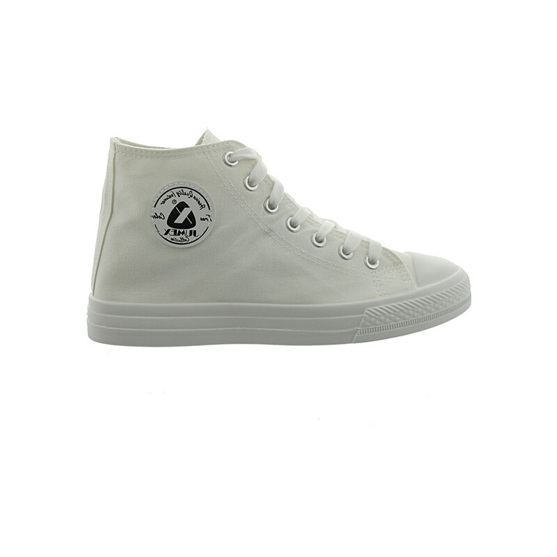 Lesara High Top-Sneaker mit Logo-Patch - Weiß - 36