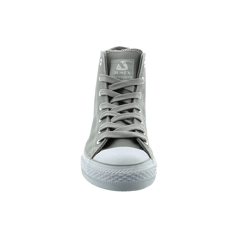 Lesara High-Top-Sneaker aus Stoff - Grau - 46