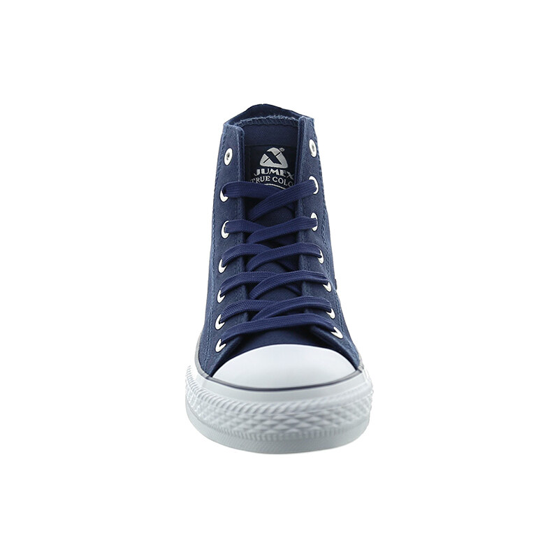 Lesara High-Top-Sneaker aus Stoff - Blau - 42