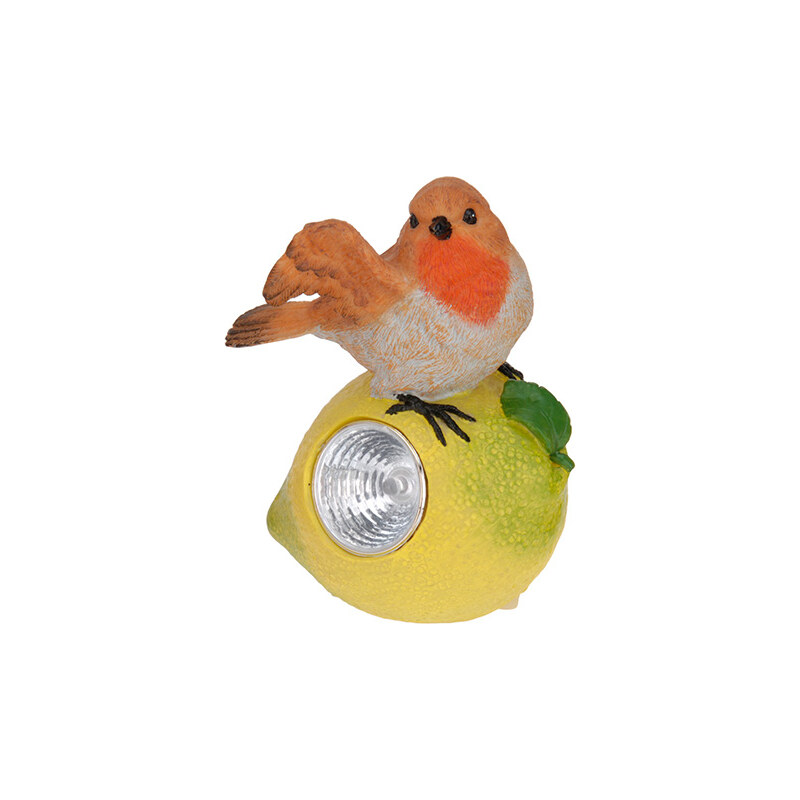 Lesara Solarlampe Vogel auf Obst - Zitrone