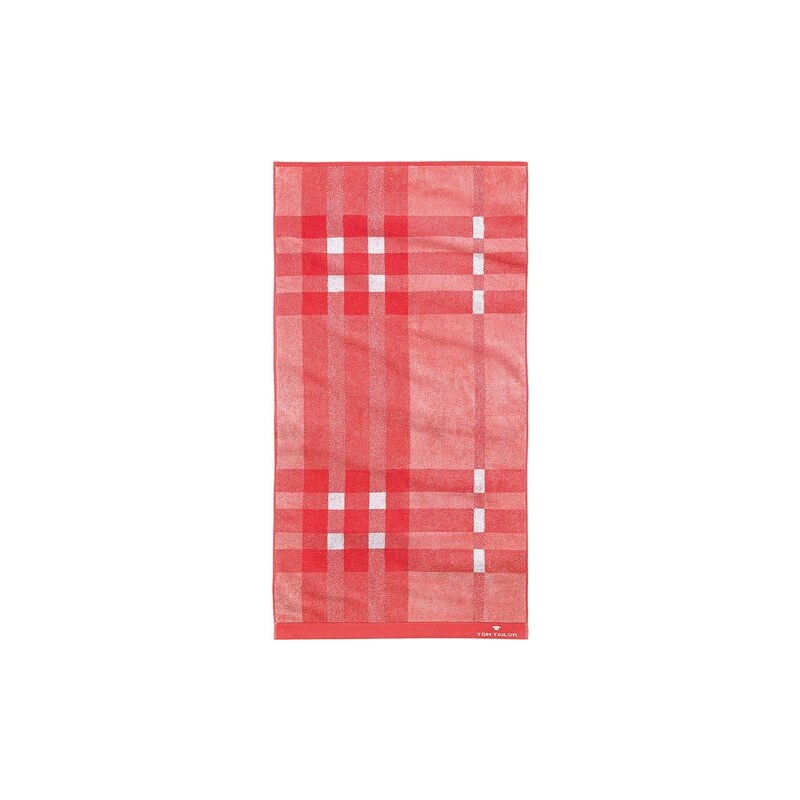 Tom Tailor Badetuch Checker mit strukturierten Karos rot 1x 70x140 cm