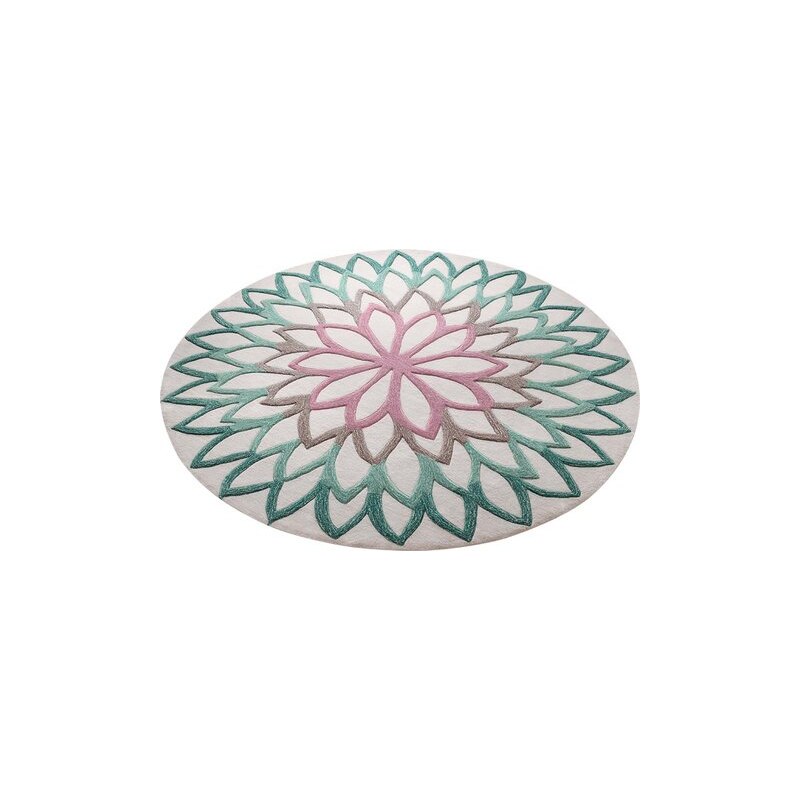 Teppich rund Flower handgetuftet Esprit grün 9 (Ø 100 cm),98 (Ø 200 cm),99 (Ø 250 cm)