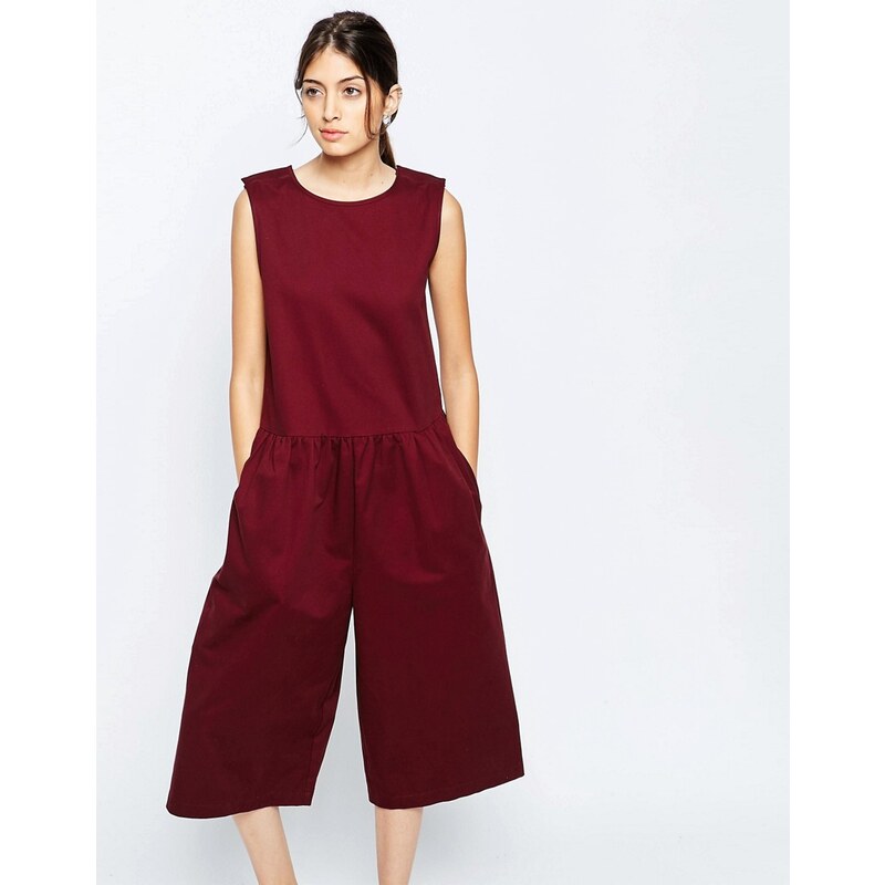 ASOS - Oversize-Overall mit geraffter Taille - Rot