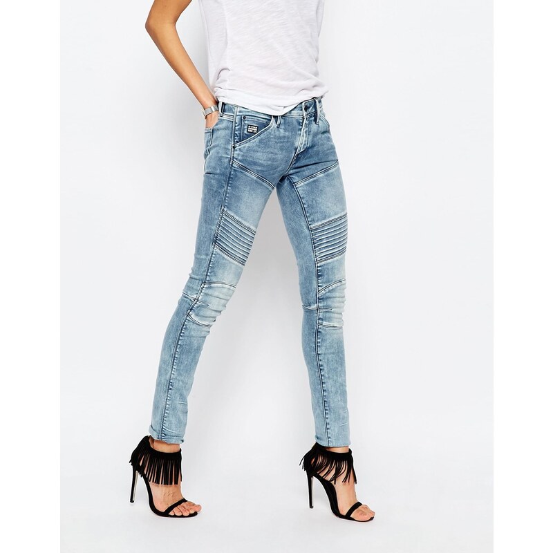 G-Star - Elwood 5620 - Skinny Jeans mit mittelhohem Bund - Blau