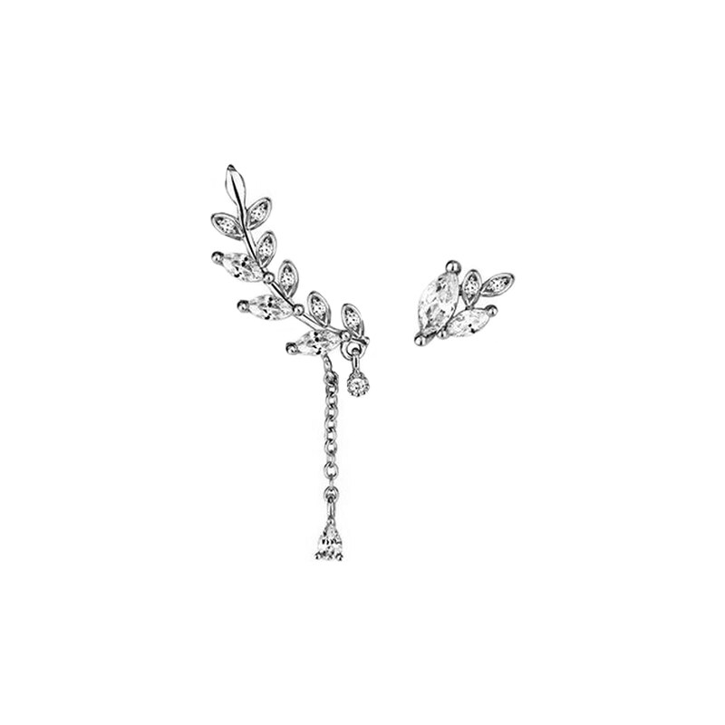 Lesara 2-teiliges Ohrschmuck-Set im floralen Design - Silber