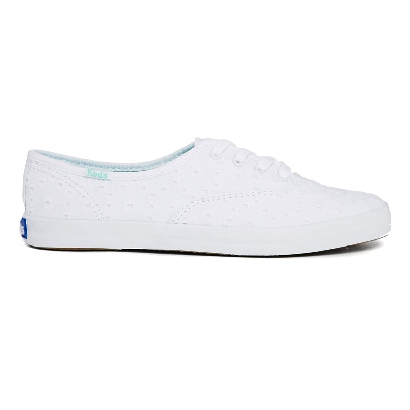 Keds Champion Eyelet White Embroidered Plimsoll Trainers