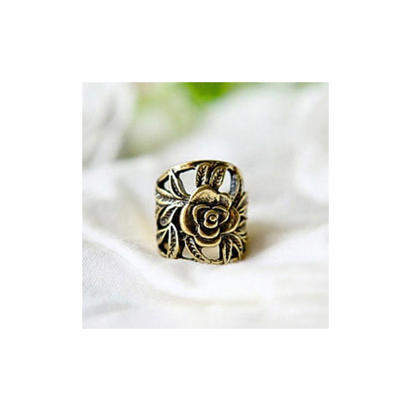 sammydress Retro Style Engraving Rose Shape Finger Ring For Women