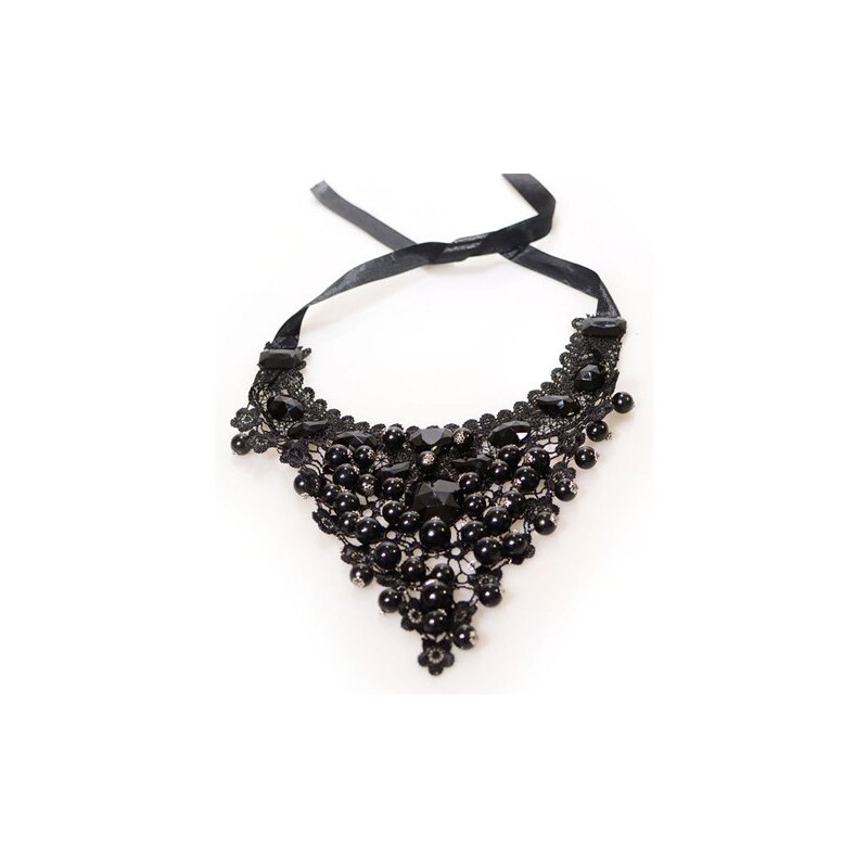 sammydress Vintage Beading Openwork Women's Lace Necklace