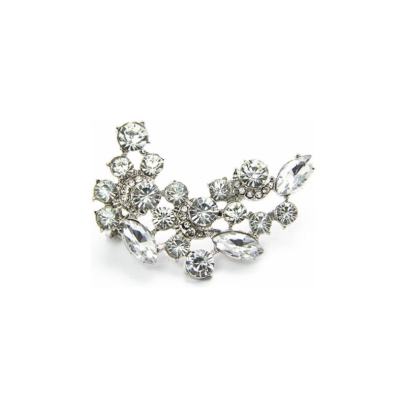 Lesara Ear-Cuff mit Kristallen - Silber