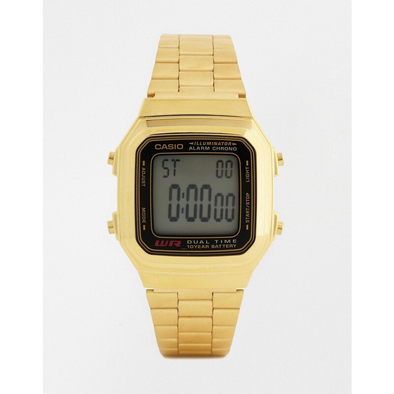 Casio - A178WGA-1 - Digitale Vintage-Armbanduhr in Gold - Gold