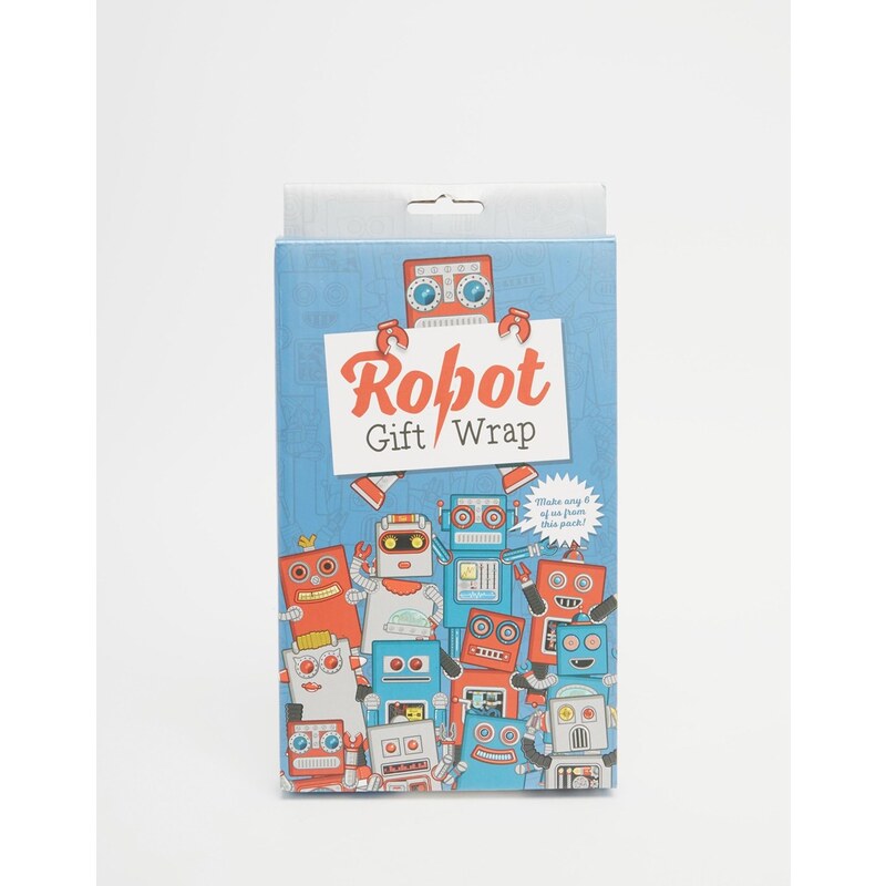 Gifts Luckies - Geschenkpapier mit Roboterdesign - Mehrfarbig
