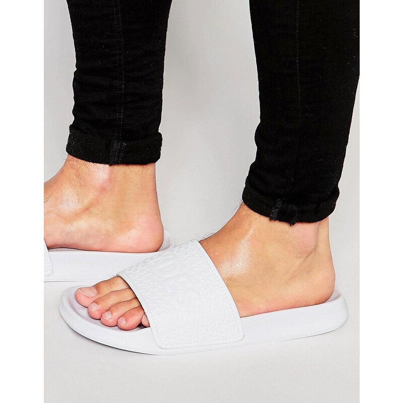 Slydes - Slider-Sandalen mit Logo - Weiß