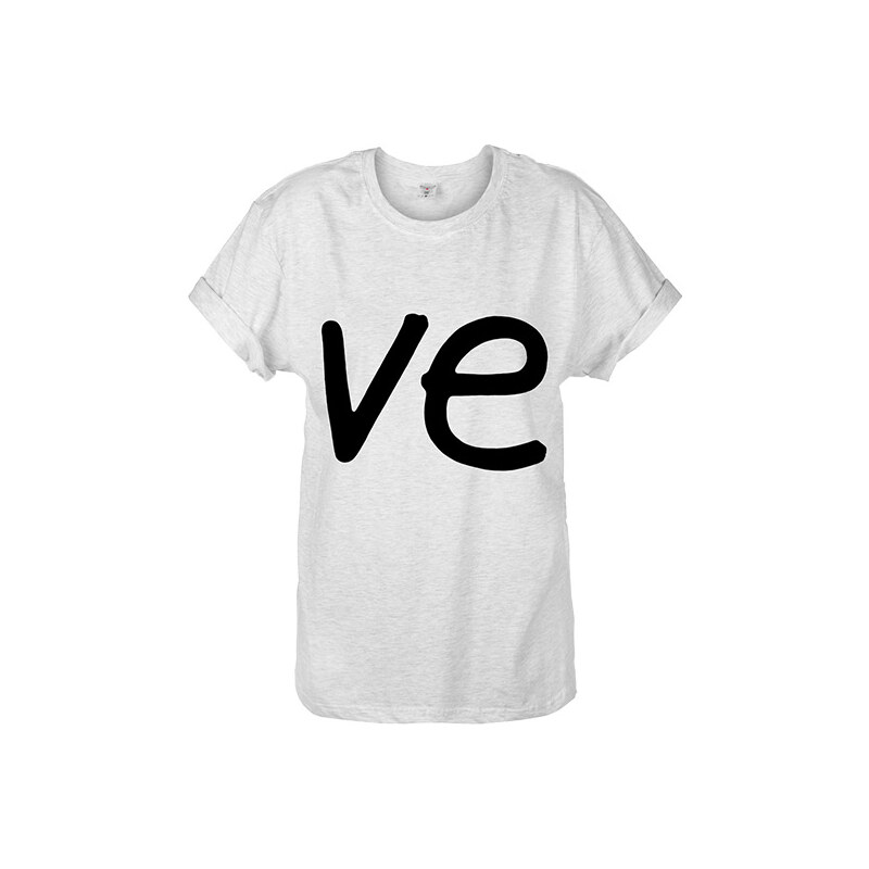 Lesara Herren-T-Shirt Love - Weiß - XL