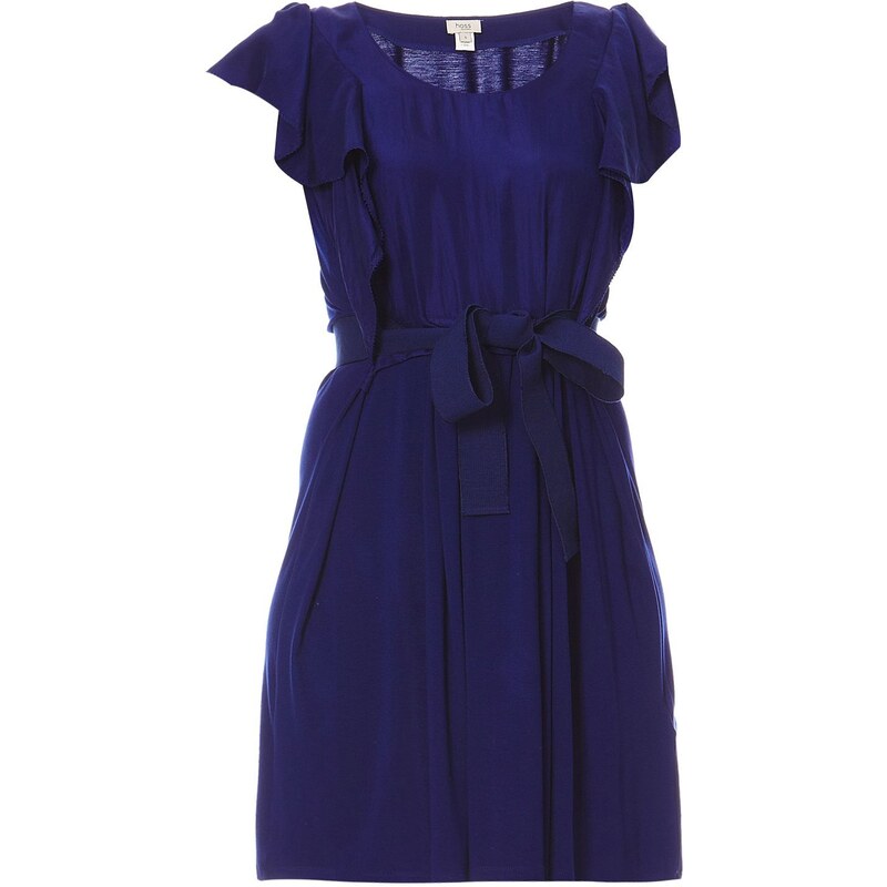 Hoss Intropia Kleid aus zwei Materialien - tintenblau