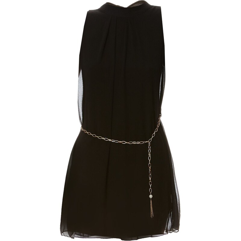 Soho Boulevard Kleid mit kurzem Schnitt - schwarz