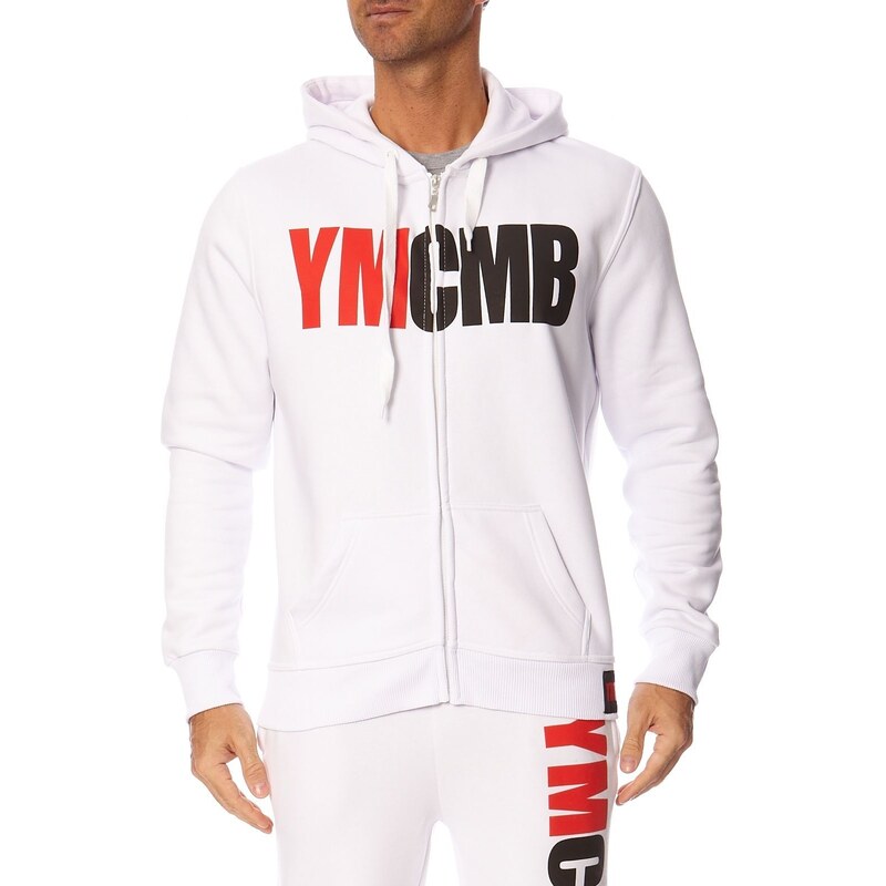 YMCMB Kapuzensweatjacke - weiß
