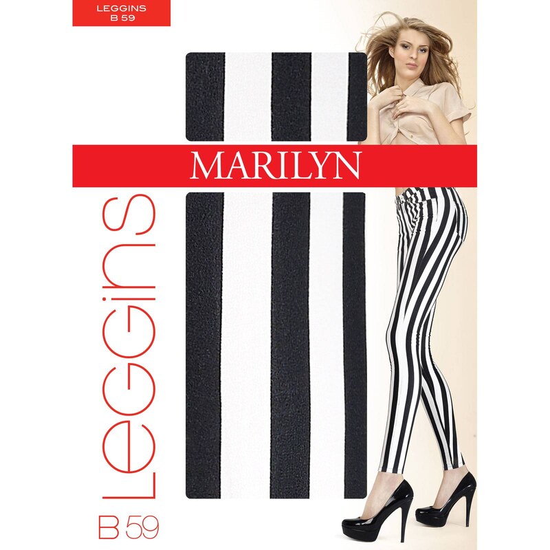 Marilyn Leggings - schwarzweiß