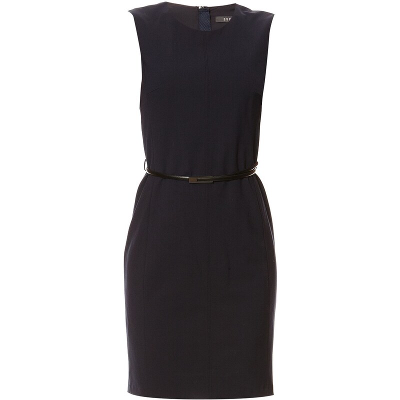 Esprit Collection Kleid mit hautengem Schnitt - marineblau