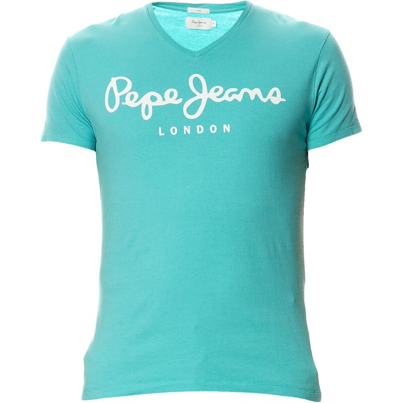 Pepe Jeans London Original stretch V - T-Shirt - minze
