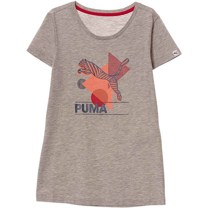 Puma Fun Ind Graphic - T-Shirt - grau