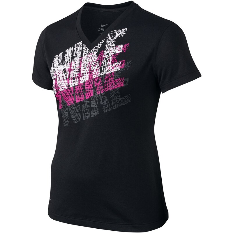 Nike Leg Tracer Tee YTH - T-Shirt - schwarz