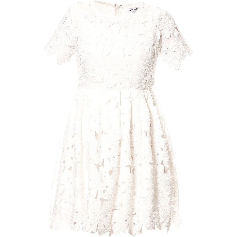 Glamorous Kleid mit kurzem Schnitt - weiß