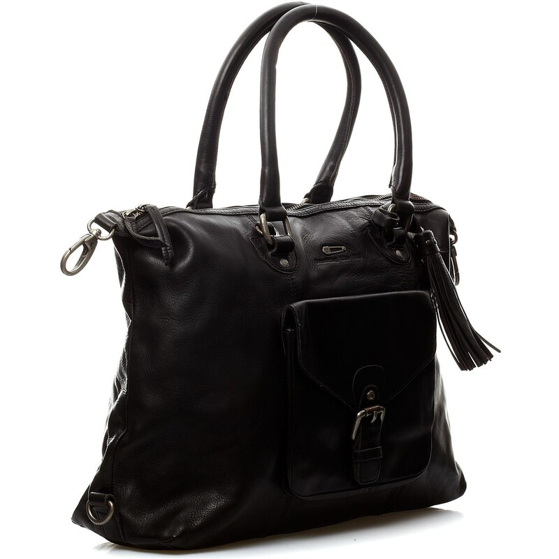 IKKS bags Shopping Bag aus Leder - schwarz