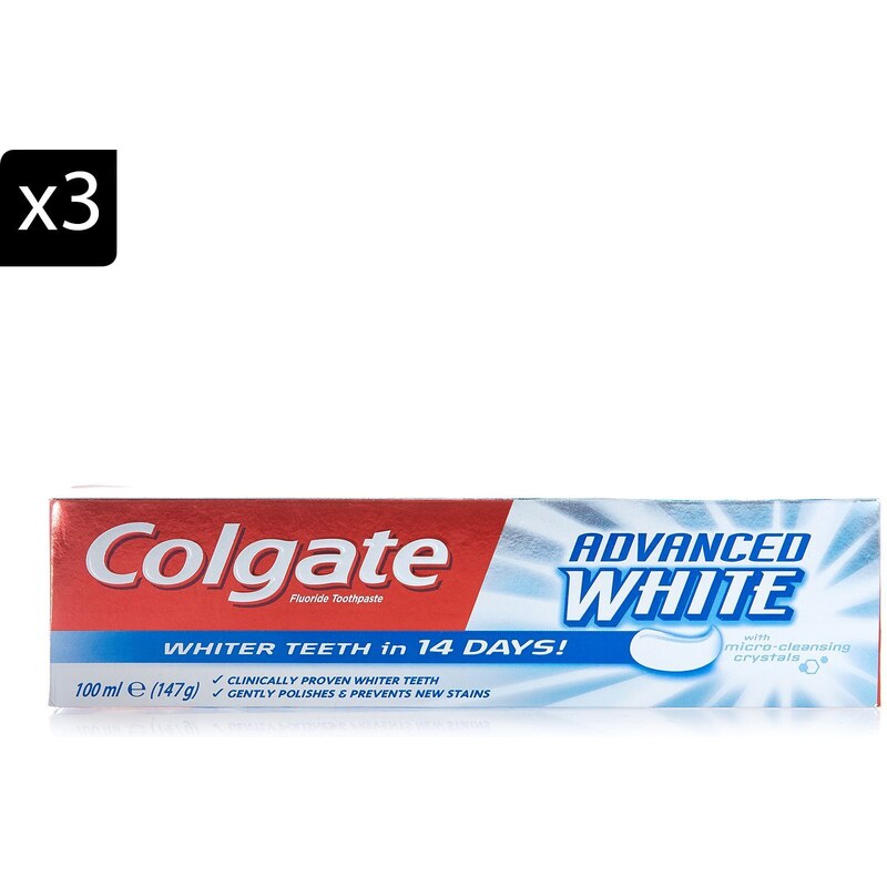 Colgate Advanced White - 3-er Set Zahnpasten - 100 ml