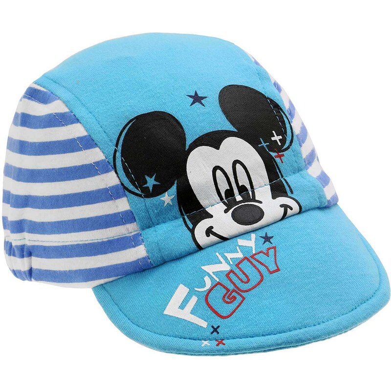 Disney Mickey Cap blau in Größe 46 für Jungen aus 100% Baumwolle