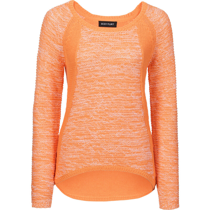 BODYFLIRT Langarm-Pullover in orange für Damen von bonprix