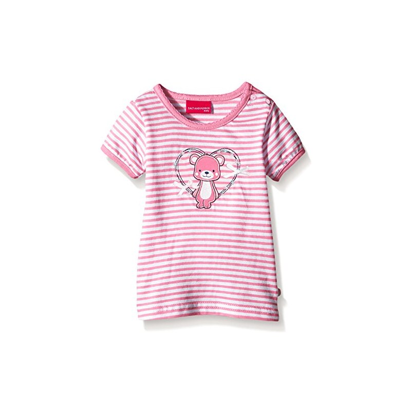 SALT AND PEPPER Baby - Mädchen T-Shirt Nb T-shirt Teddy Stripe