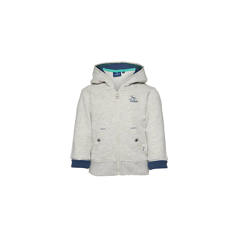 TOM TAILOR Baby Boys - sweat jacket with ears Sweat-Jacke mit Kapuze für Babies (unifarben, langärmlig mit Kapuze und Reißverschluss zum Schließen) aus reiner Ba