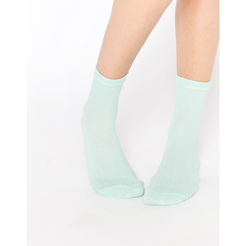 ASOS - Einfarbige, gerippte Socken - Grün