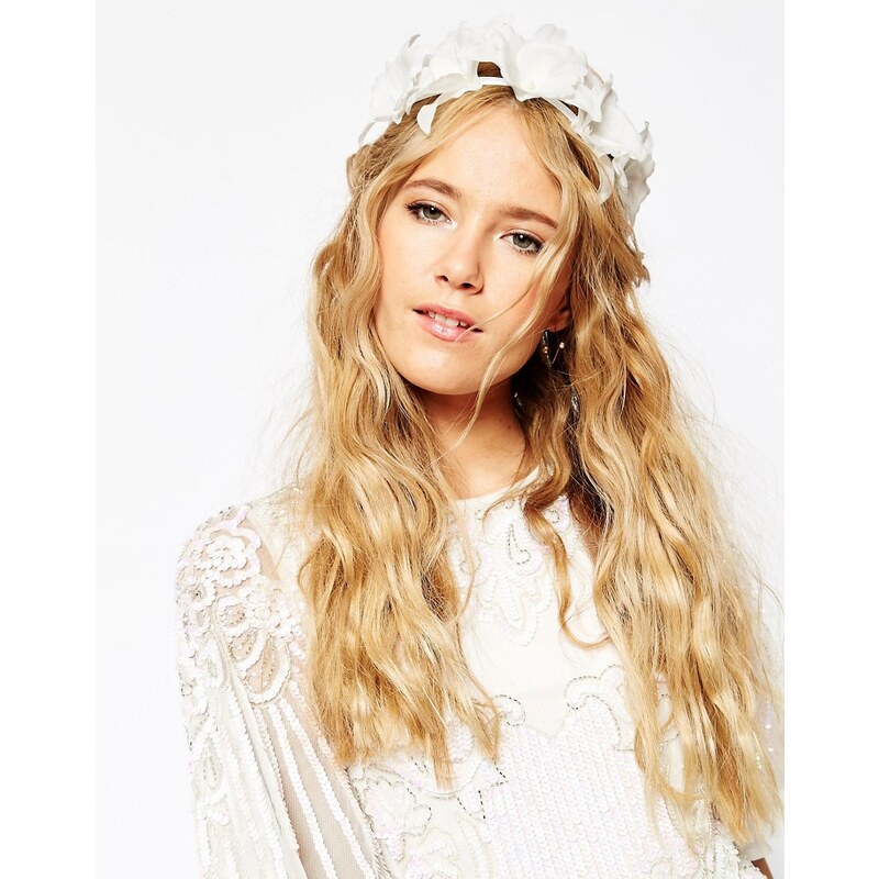 ASOS WEDDING - Haarband mit Lilien - Weiß