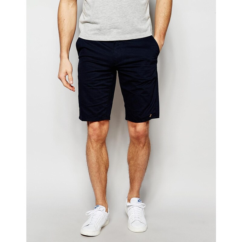 Farah - Chino-Shorts aus Baumwollstretch - Marineblau