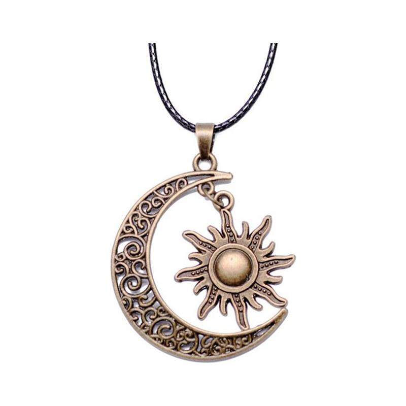 Lesara Halskette mit Sonne-Mond-Anhänger