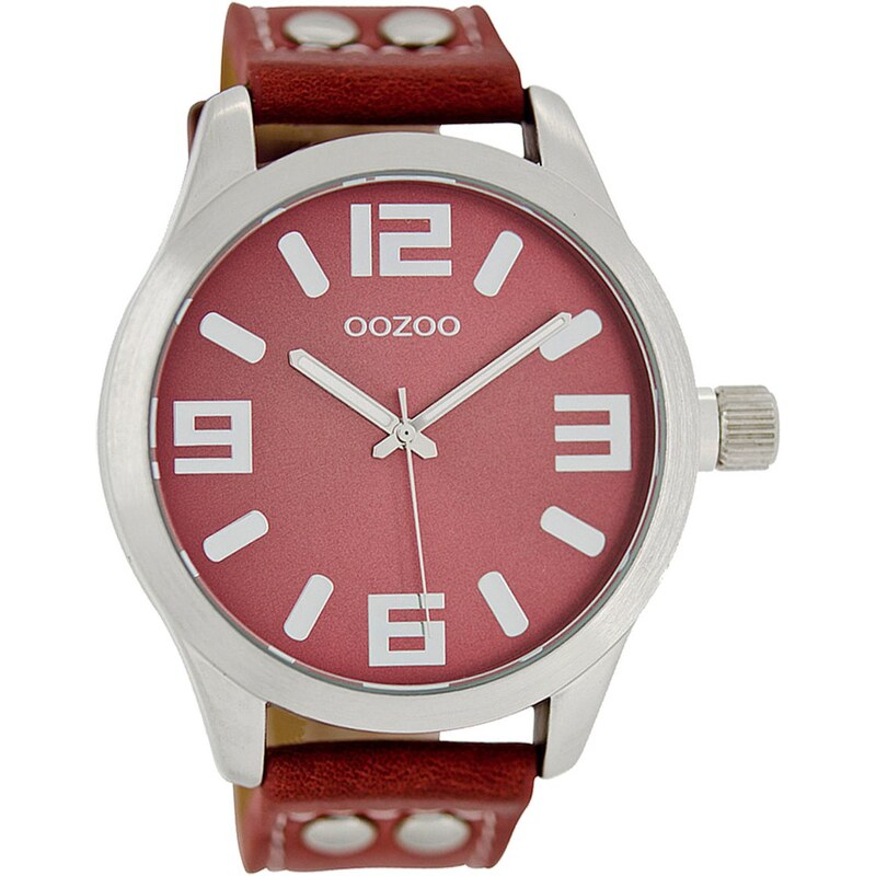 Oozoo XL Armbanduhr Korallrot C1059
