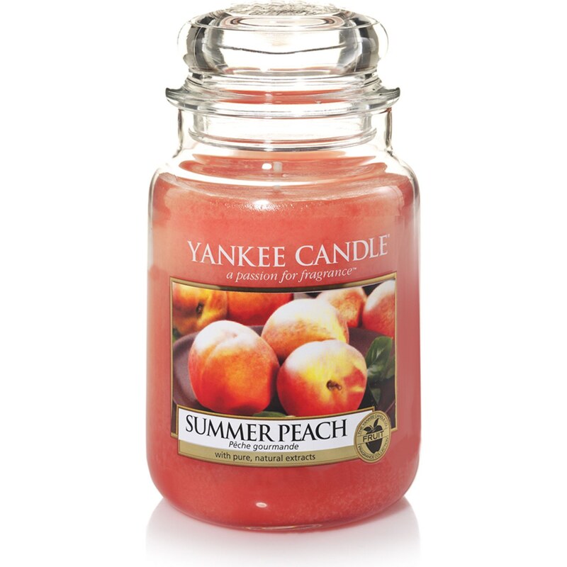 Yankee Candle Pêche gourmande rouge - Parfümierte Kerze - rot