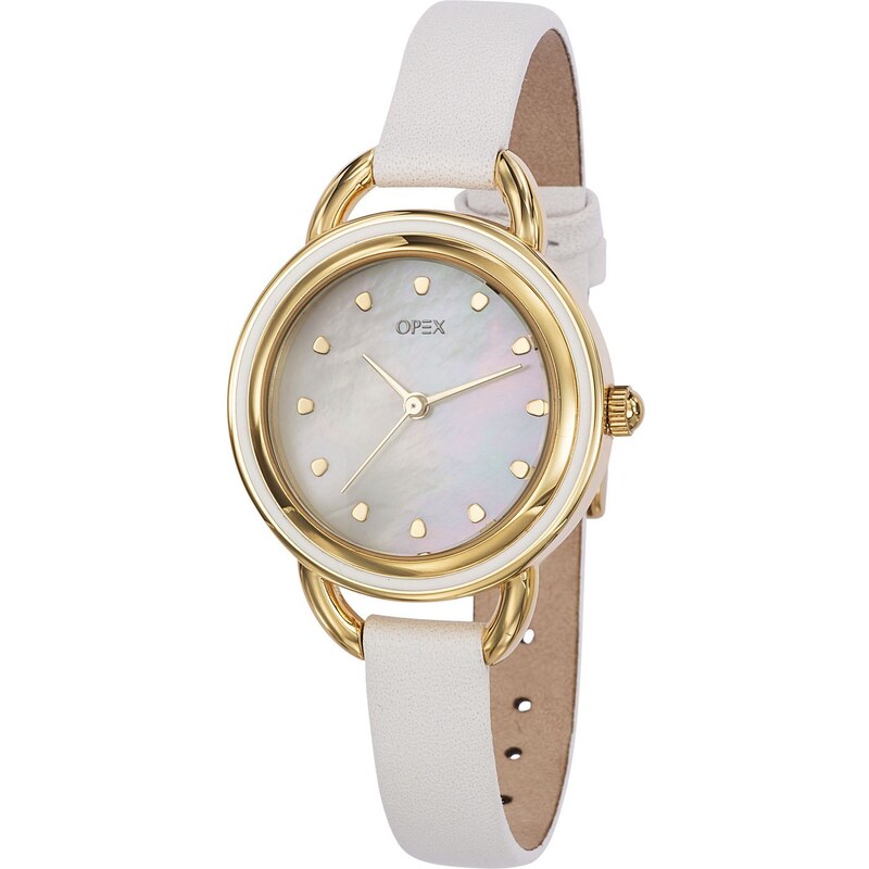 Opex Eimata - Uhr mit Lederarmband - weiß