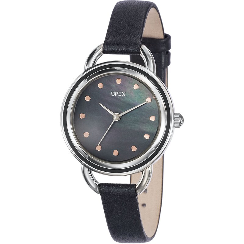 Opex Eimata - Uhr mit Lederarmband - schwarz