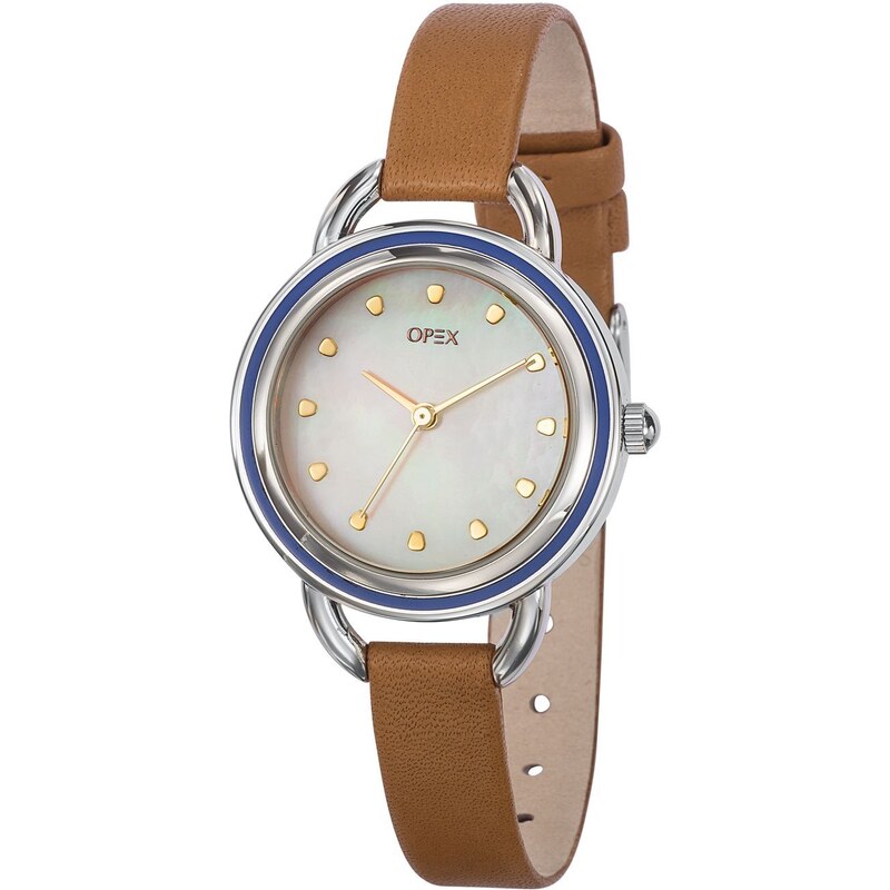Opex Eimata - Uhr mit Lederarmband - beige