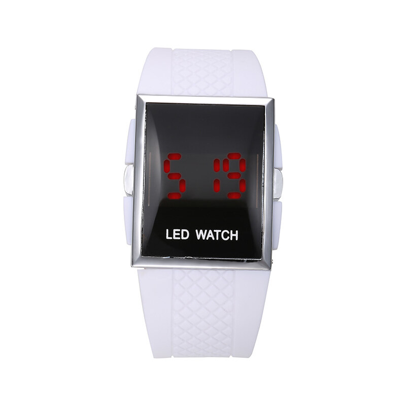 Lesara LED-Armbanduhr mit Silikonband - Weiß