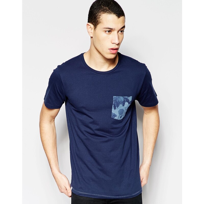 WeSC - Sarek Hawaii - T-Shirt mit Tasche - Blau