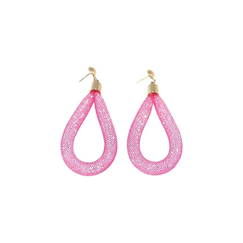 Lesara Sternenstaub-Ohrhänger im Tropfen-Design - Pink