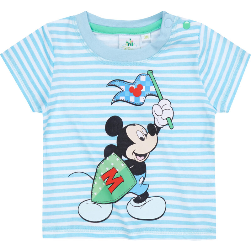 Disney Mickey T-Shirt hellblau in Größe 3M für Jungen aus 100% Baumwolle