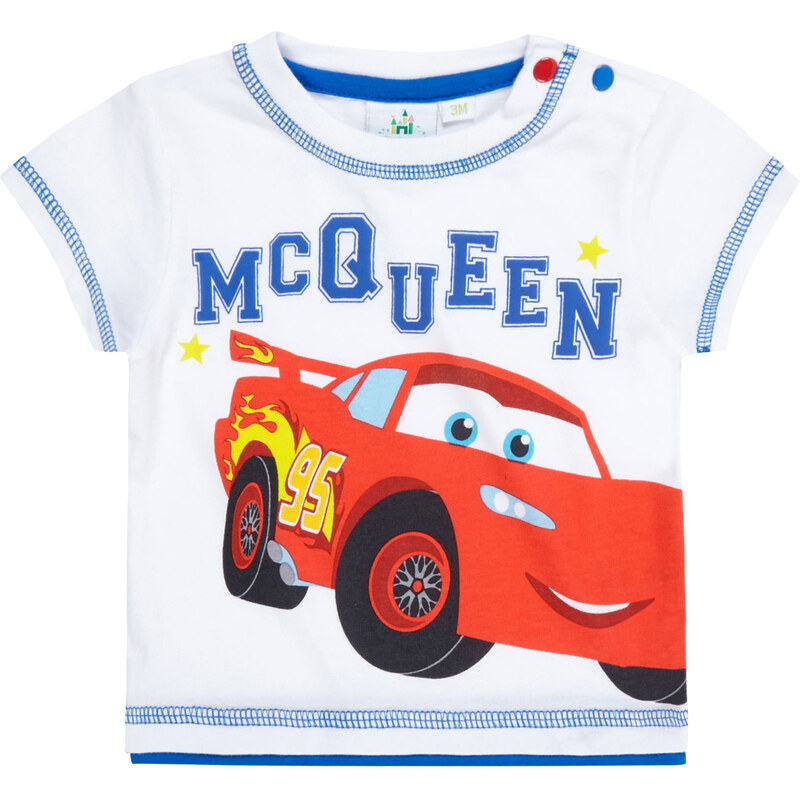 Disney Cars T-Shirt weiß in Größe 3M für Jungen aus 100% Baumwolle