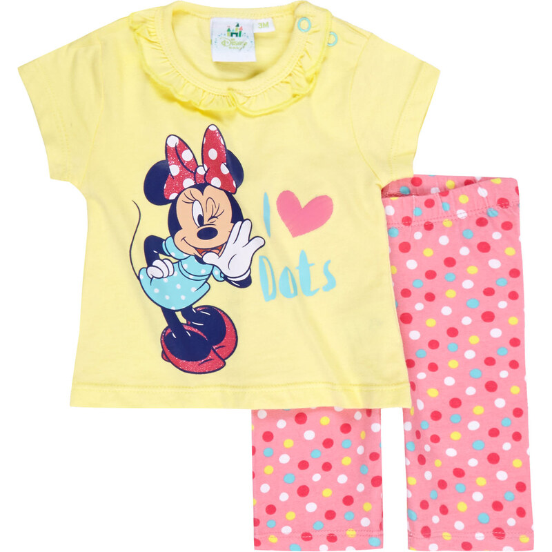 Disney Minnie T-Shirt mit Leggings pink in Größe 3M für Mädchen aus Shirt: 100 % Baumwolle Shorts: 95 % Baumwolle 5 % Elastan